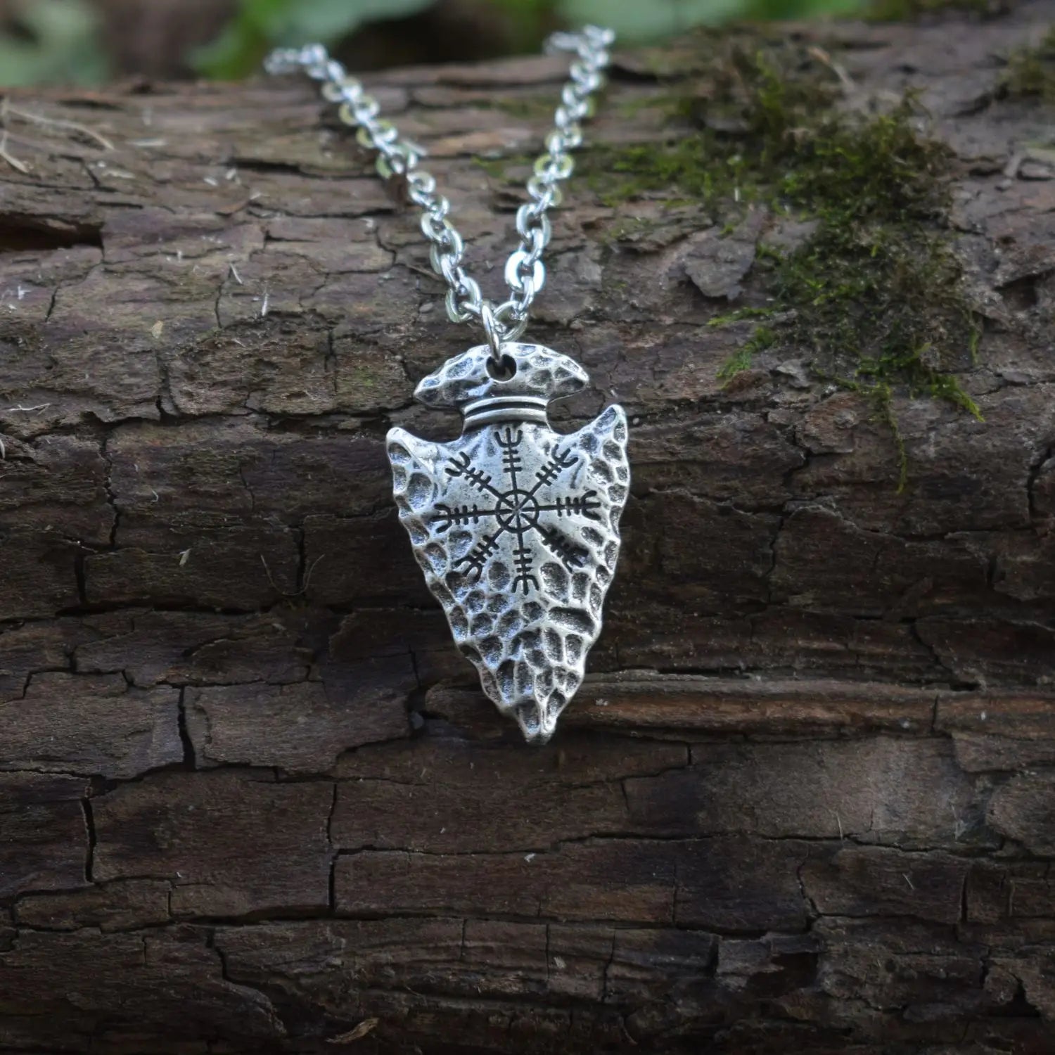12PCS Nordic Viking Vegvisir Rune Pendant Retro Stone Spearhead Men Necklace Viking Amulet Jewelry