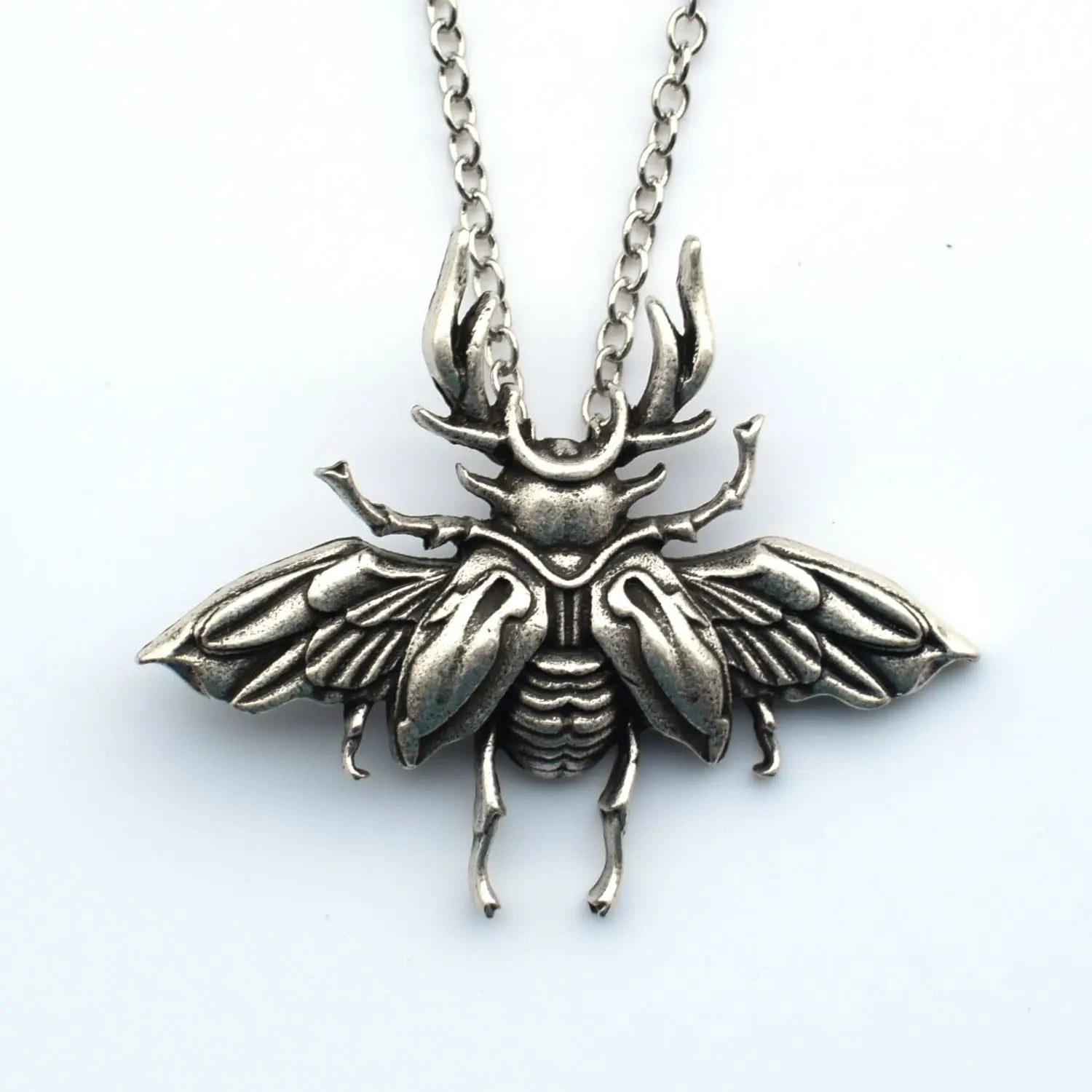 10PCS Scarab Pendant Animal Vintage Chain Punk Beetle Necklace For Women Men Jewelry